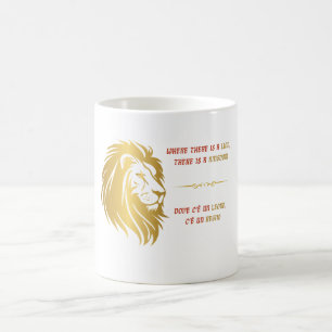Majestic Golden Lion Coffee Mug