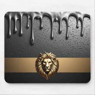 Majestic Golden Lion Emblem Royal Theme 🦁 Mouse Mat