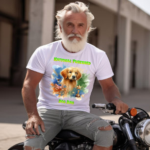 Majestic Golden Retriever With Trophy and Stars T-Shirt