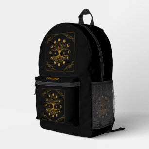 Majestic golden Tree of Life Printed Backpack