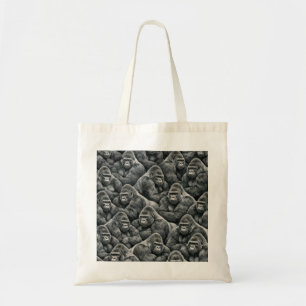 Majestic Gorilla Pattern in Charcoal Grey Tote Bag
