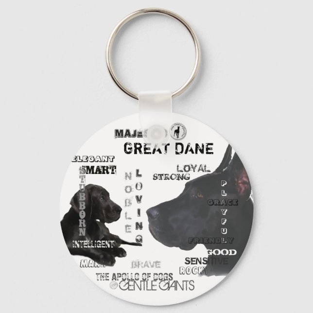 Majestic Great Danes Key Ring (Front)