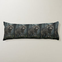Majestic Grey Wolf Body Pillow – Wilderness Gift
