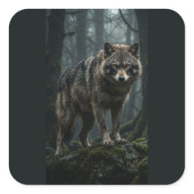 Majestic Grey Wolf Sticker – Wilderness Gift