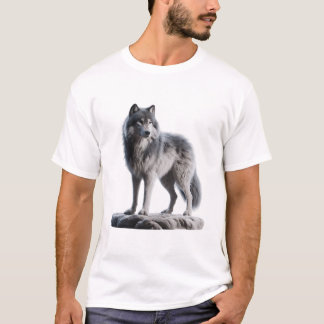 "Majestic Grey Wolf – Symbol of Strength and Freed T-Shirt