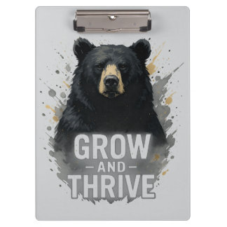 Majestic Growth Black Bear Art   Clipboard