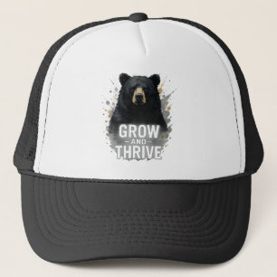 Majestic Growth Black Bear Art Trucker Hat