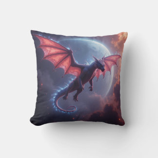 Majestic Guardian: Nebula Dragon Pillow