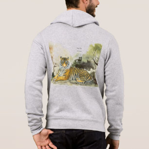 Majestic Hand-Painted Bengal Tiger Hoodie