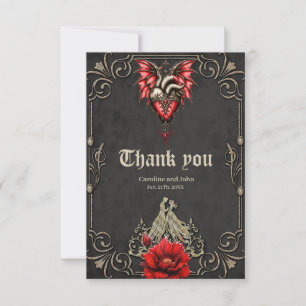 Majestic heart, a Gothic Romance  Thank You Card