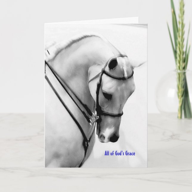 Majestic Holiday Horse Card (Front)