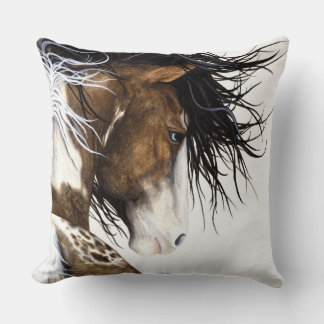 Majestic Horse Bihrle Pinto Paint Pintolossa Pony Cushion