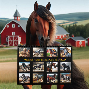 Majestic Horse Breeds Calendar 2025/2026