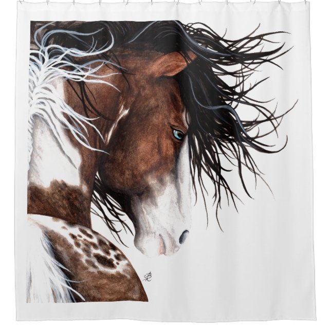 Majestic Horse Pintalossa by Bihrle Shower Curtain (Front)