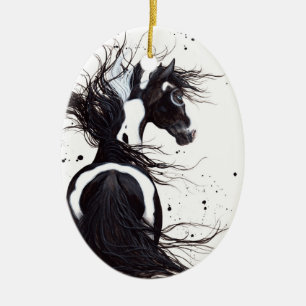 Majestic Horse Pinto by BiHrLe Christmas Ornament