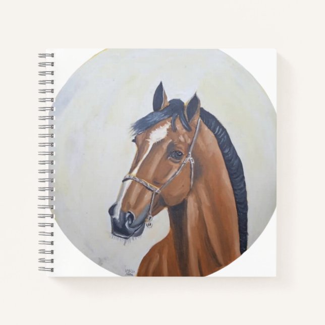 Majestic Horse Portrait T-Shirt Notebook (Front)