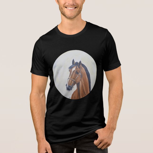 Majestic Horse Portrait T-Shirt Tri-Blend Shirt (Front)