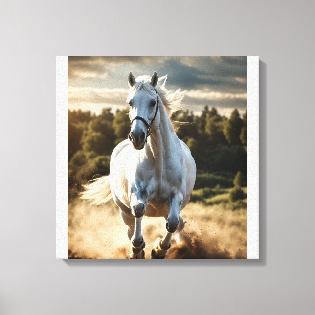 "Majestic Horse Wall Art - Elegant & Timeless Pain (Front)