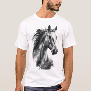 Majestic Horse Watercolor Art Men’s T-Shirt – Bold