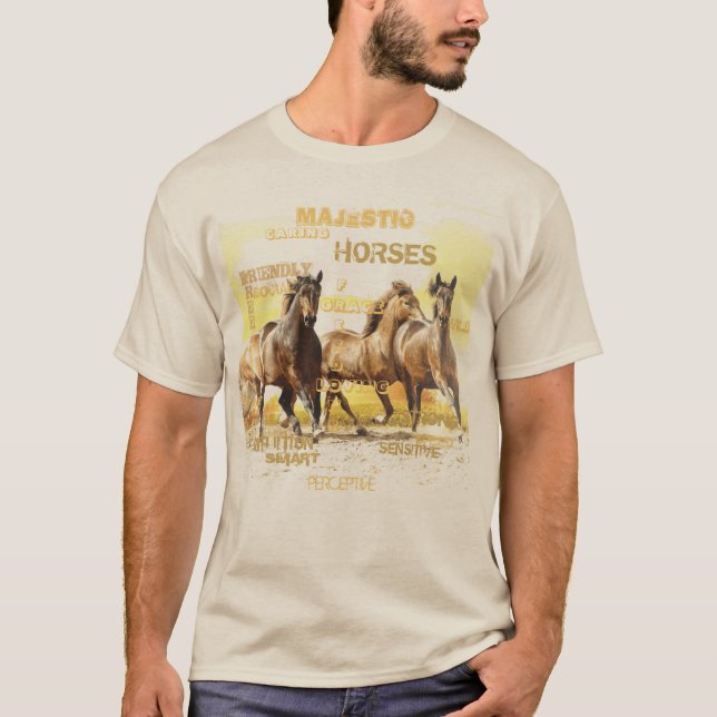 Majestic Horses Men's T-Shirt (Front)