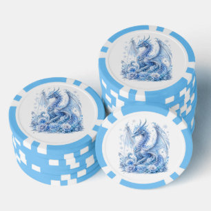 Majestic Ice Dragon  Poker Chips