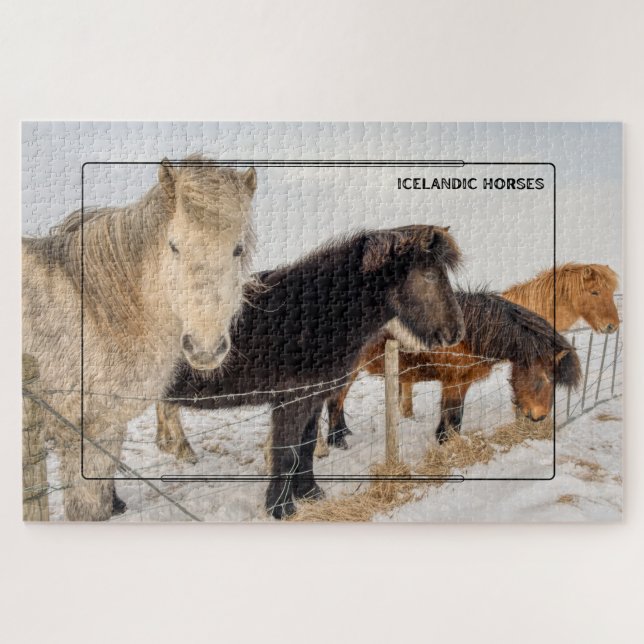 Majestic Icelandic Horses Jigsaw Puzzle (Horizontal)