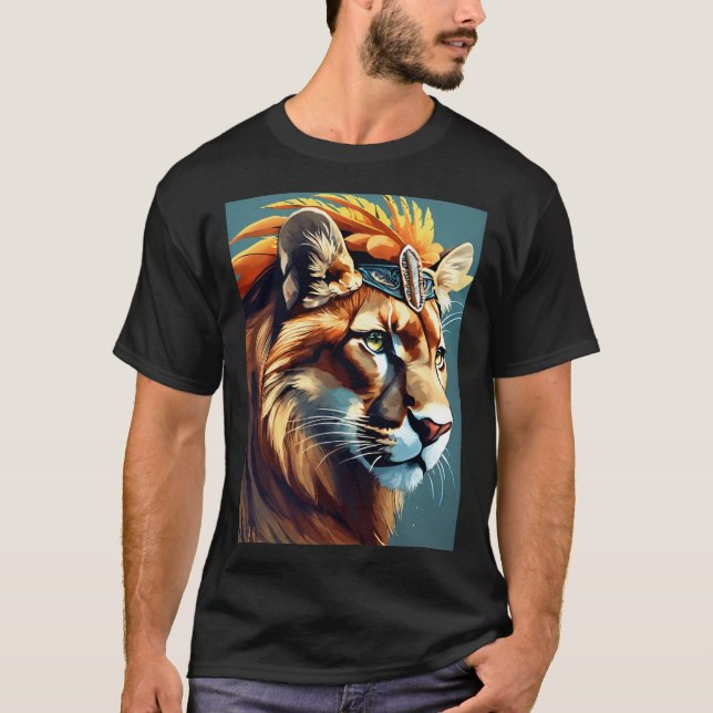 Majestic Ink: Custom Tattoo-Inspired T-Shirt  (Front)