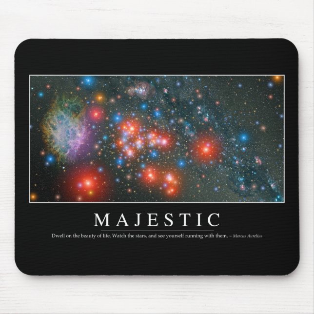 Majestic: Inspirational Quote Mouse Mat (Front)