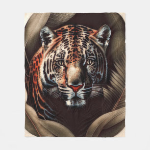 Majestic Jaguar - King Of The Jungle Fleece Blanket