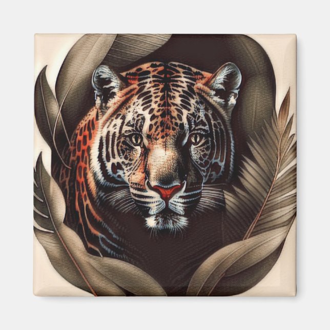 Majestic Jaguar - King Of The Jungle Magnet (Front)