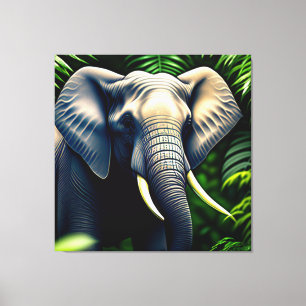Majestic Jungle Elephant - Wild And Free Canvas Print