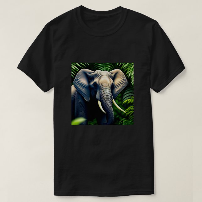 Majestic Jungle Elephant - Wild And Free T-Shirt (Design Front)
