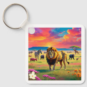 "Majestic Jungle Realm" Key Ring