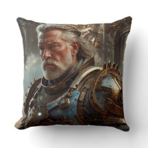 Majestic King Cushion With Steampunk Regal Armour