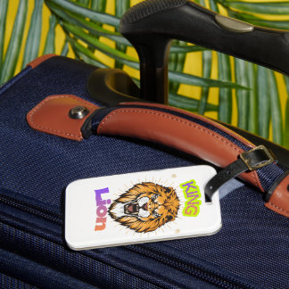 Majestic King Lion Crowned Portrait Design Luggage Tag