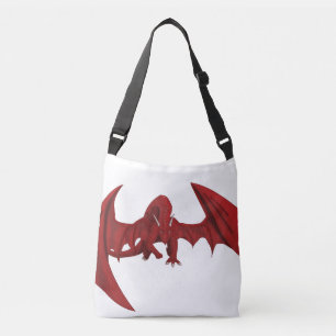 Majestic legendary Red Dragon Fantasy creature Crossbody Bag