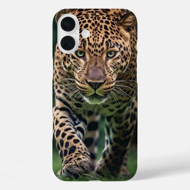 Majestic Leopard Jungle Wildlife Poster Case-Mate iPhone Case (Back)