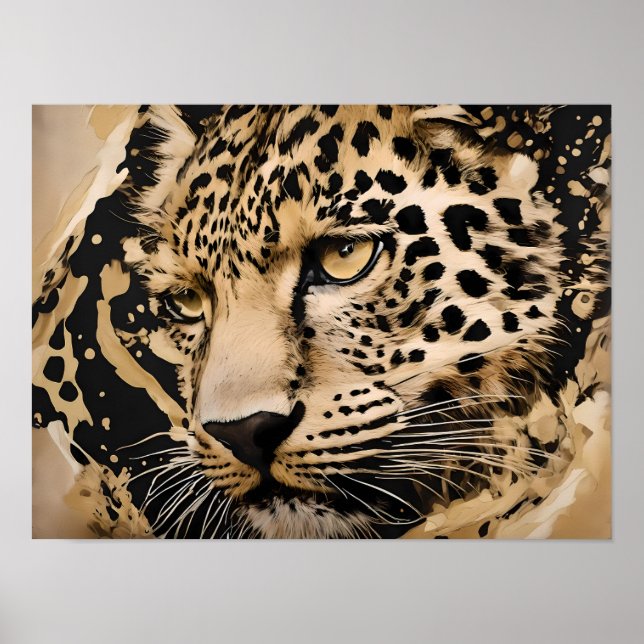 Majestic Leopard Wall Art – Wild Elegance (Front)