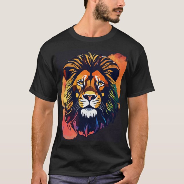 Majestic Lion Art T-Shirt (Front)