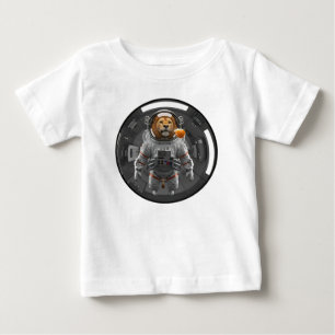 Majestic Lion Astronaut Floating in Zero Gravity S Baby T-Shirt
