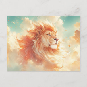 Majestic Lion Cloud Portrait Postcard