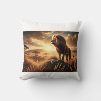majestic lion cushion