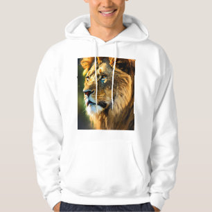 Majestic Lion Drawing T-Shirt Hand-Drawn Wild An Hoodie