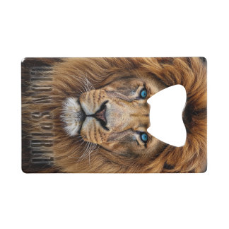 Majestic Lion Face with Blue Eyes | Wildlife Anima