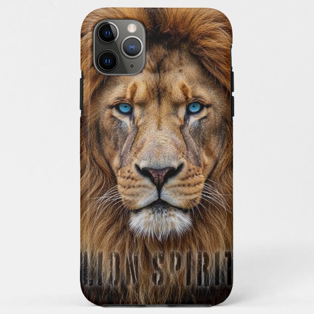 Majestic Lion Face with Blue Eyes | Wildlife Anima Case-Mate iPhone Case (Back)