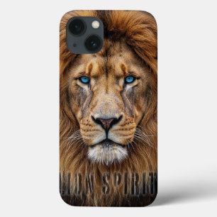 Majestic Lion Face with Blue Eyes Wildlife Anima iPhone 13 Case