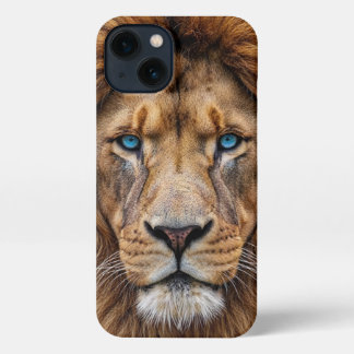Majestic Lion Face with Blue Eyes | Wildlife Anima iPhone 13 Case