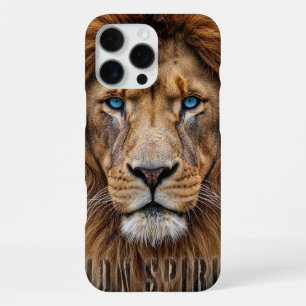 Majestic Lion Face with Blue Eyes   Wildlife Anima iPhone 16 Pro Max Case