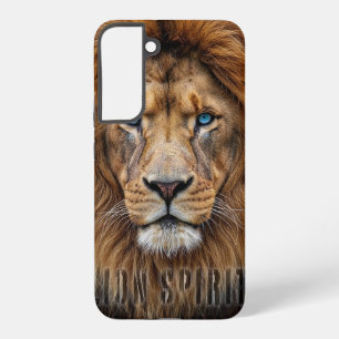 Majestic Lion Face with Blue Eyes Wildlife Anima Samsung Galaxy Case