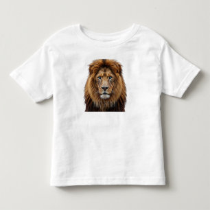Majestic Lion Face with Blue Eyes Wildlife Anima Toddler T-Shirt